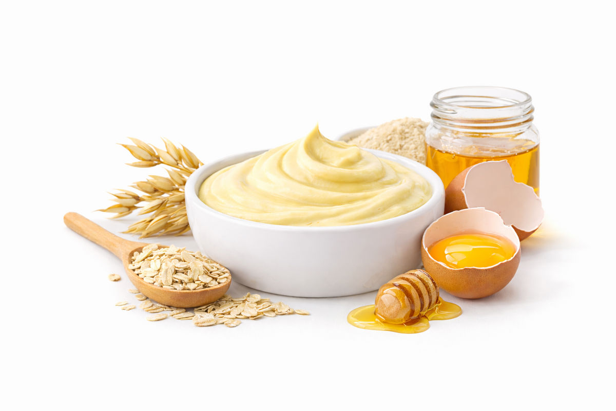 Egg Yolk, Honey and Oat Nourishing Mask